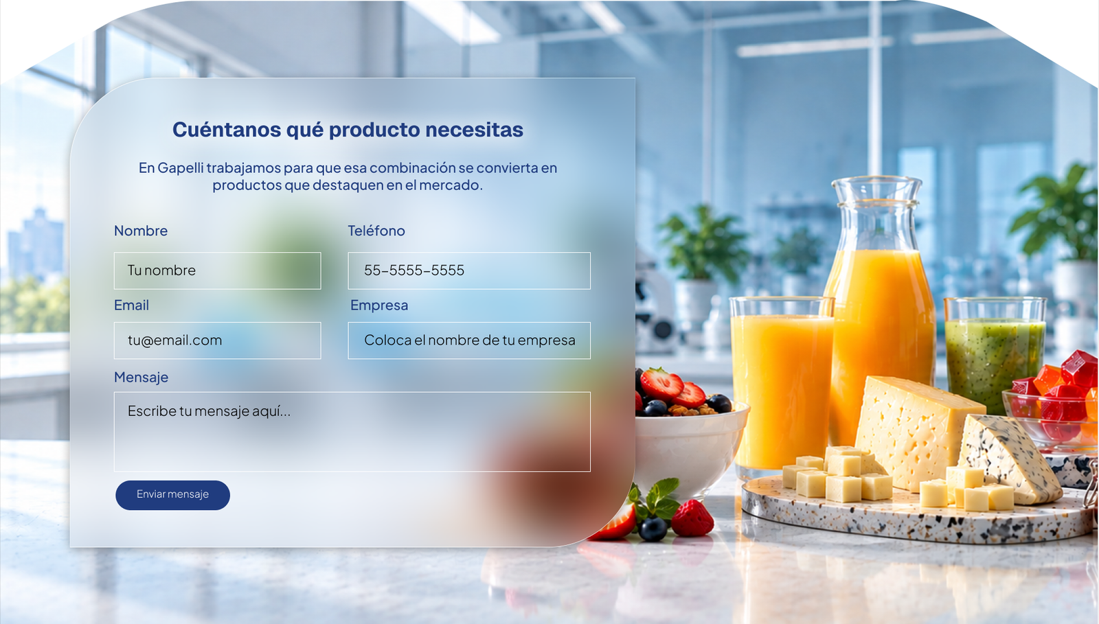 Cuéntanos qué producto necesitas - Gapelli